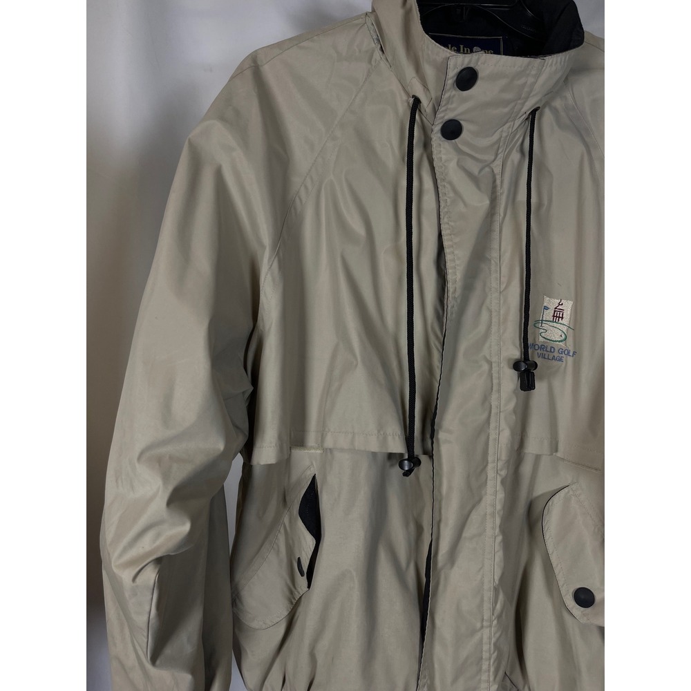 Hole In One Grand Slam MensGolf Jacket Tan World Golf Village Windbreaker Medium - Picture 4 of 9